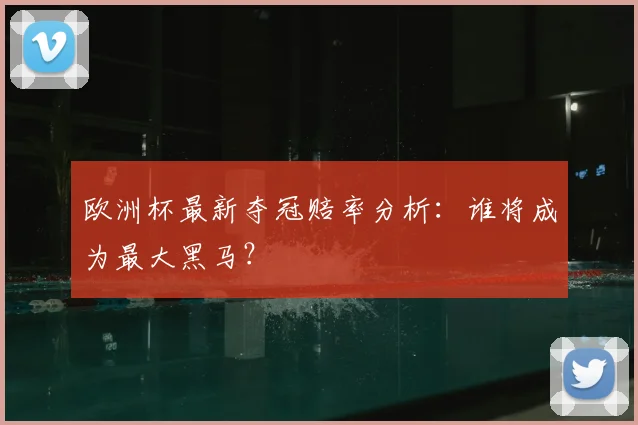 欧洲杯最新夺冠赔率分析:谁将成为最大黑马?