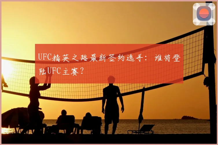 UFC精英之路最新签约选手：谁将登陆UFC主赛？